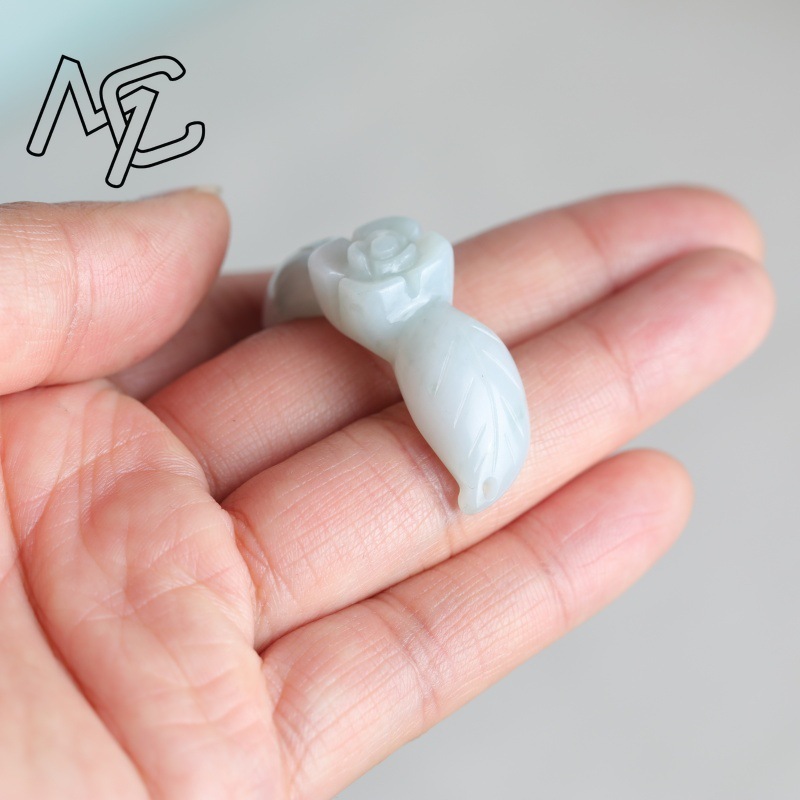 2PC Natural White Jadeite Jade - Beading ulasan dan harga