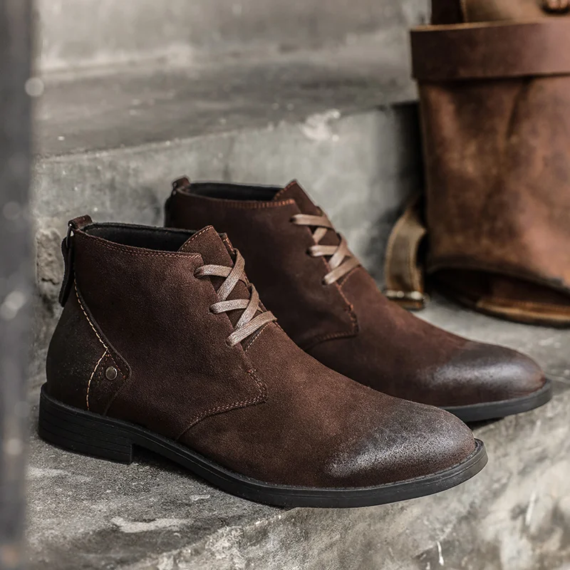 New Cow Suede Ankle Boots Hand - Craft Tools ulasan dan harga