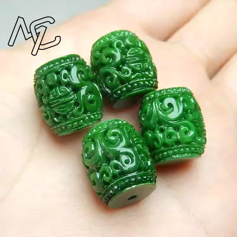 5pc Natural Green Jade Carving - Beading ulasan dan harga