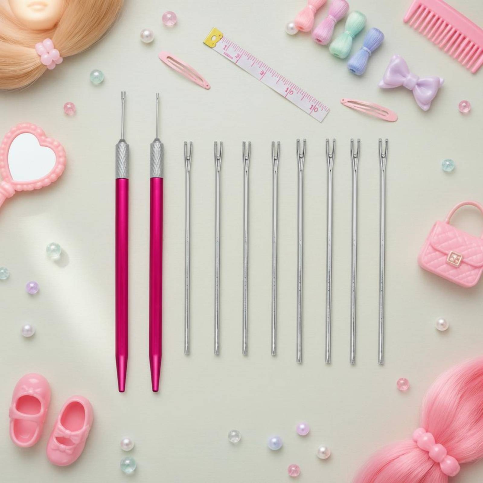 Doll Hair Rerooting Kit Knurle - Craft Tools ulasan dan harga