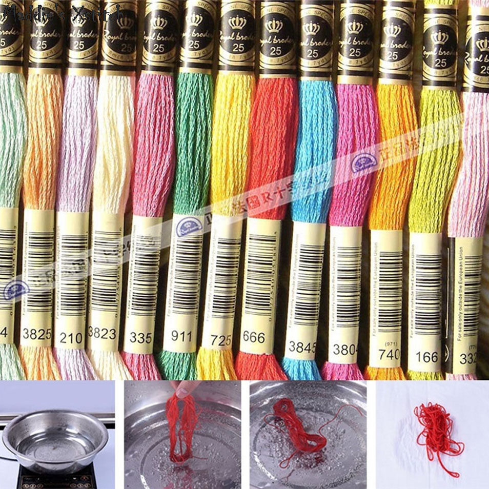 6702 DIY Cross Stitch Kits Cro - Cotton Embroidery Thread Skeins ulasan dan harga