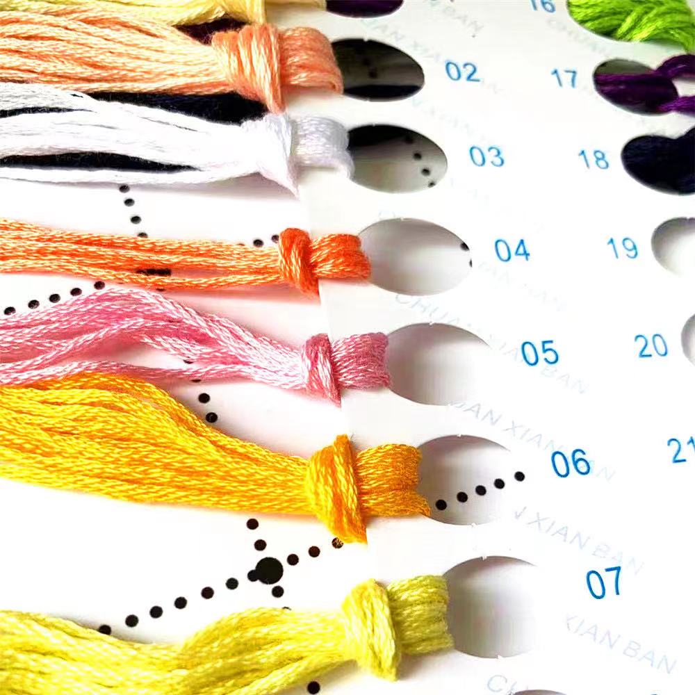 6702 DIY Cross Stitch Kits Cro - Cotton Embroidery Thread Skeins ulasan dan harga