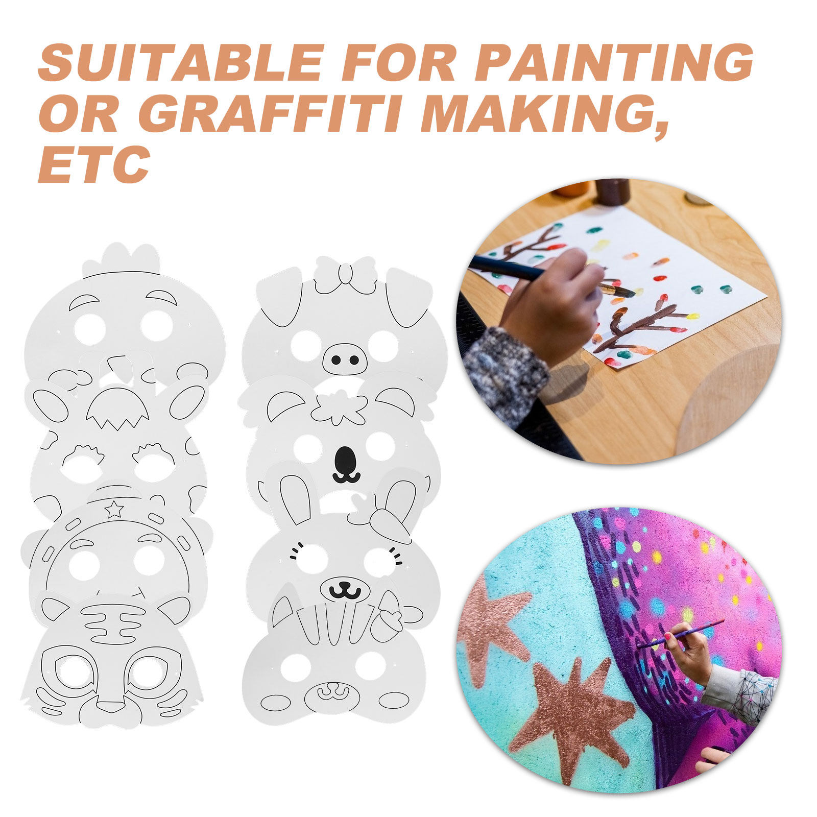 1Set Animal Shaped Blank Paper - Painting Supplies ulasan dan harga
