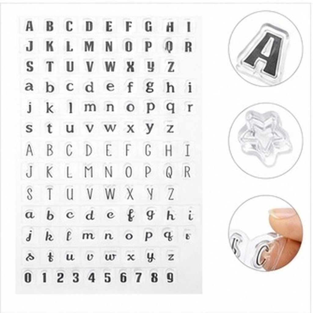 4Pcs Transparent Silicone Alph - Clear Silicone Stamps For Card Making ulasan dan harga