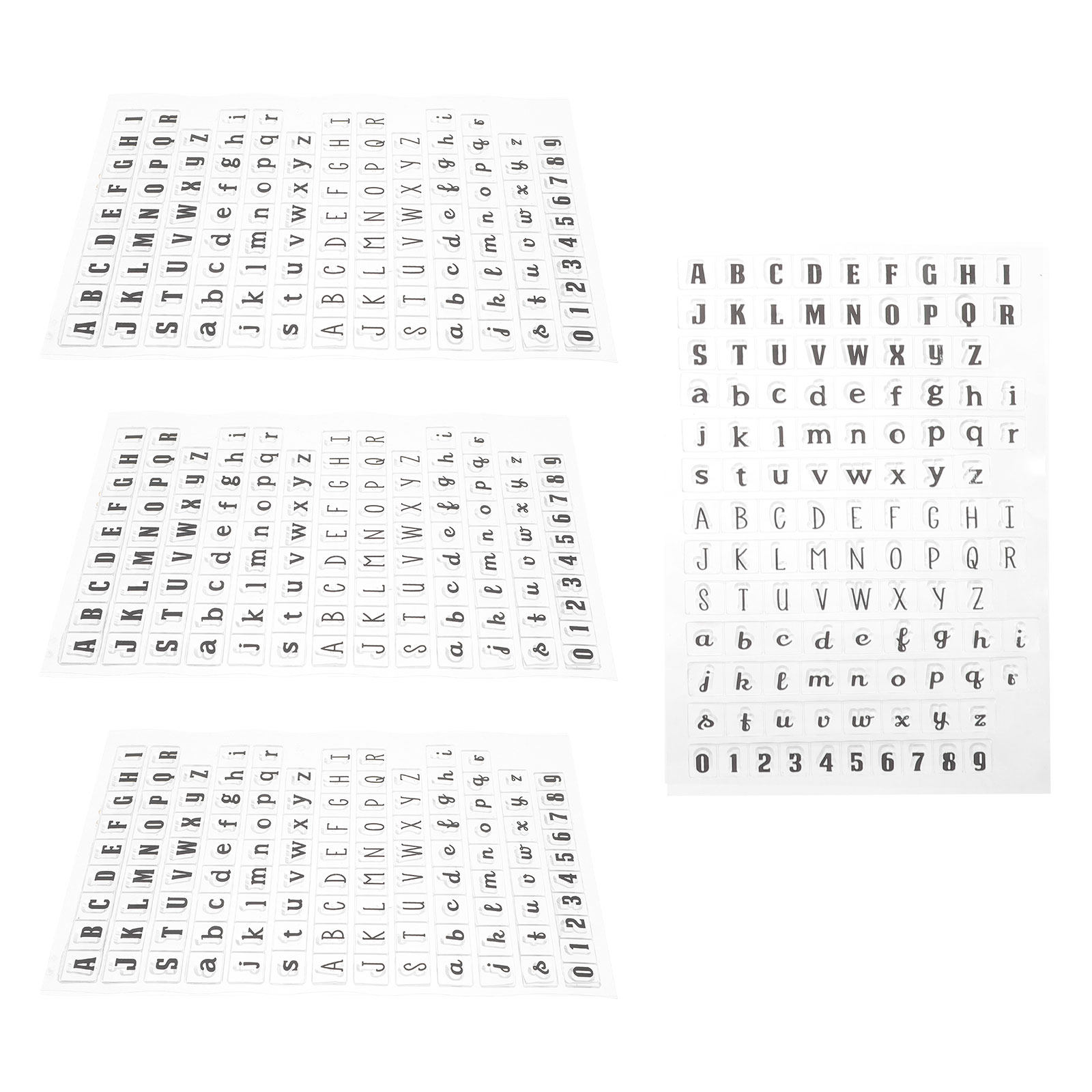 4Pcs Transparent Silicone Alph - Clear Silicone Stamps For Card Making ulasan dan harga
