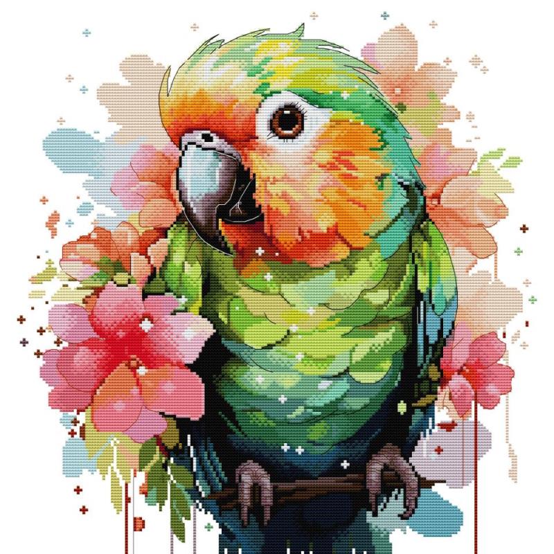 Bird Patterns Parrot Cross Sti - Cotton Embroidery Thread Skeins ulasan dan harga