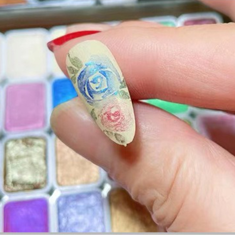 6-color Water-soluble Metal Pe - Watercolor Paint Set Solid Pigment ulasan dan harga