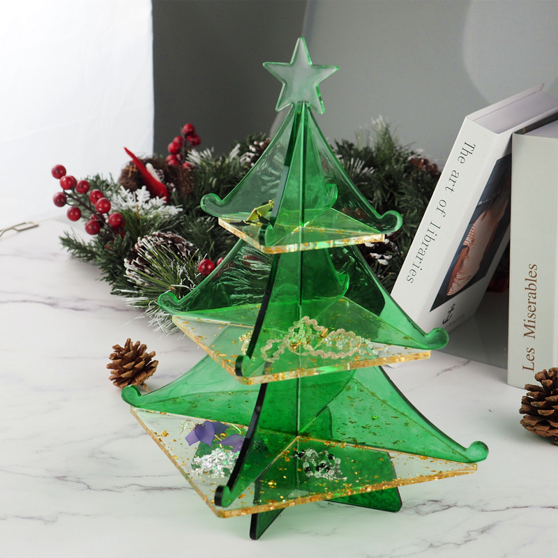 Christmas tree snowflake Stora - Silicone Epoxy Resin Molds Set ulasan dan harga