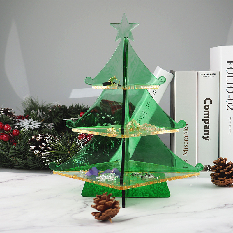 Christmas tree snowflake Stora - Silicone Epoxy Resin Molds Set ulasan dan harga