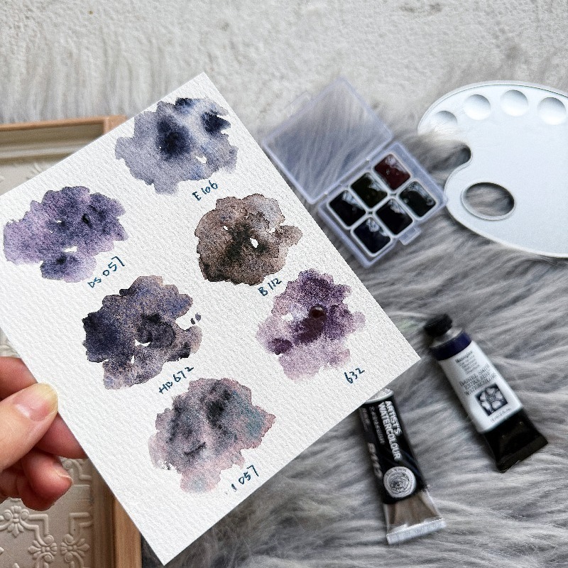 6 Colors 1ml White Night Colle - Watercolor Paint Set Solid Pigment ulasan dan harga